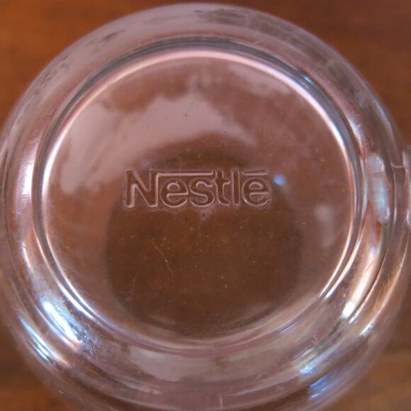 NESTLE/NESCAFE World Globe Coffee Mug Glass Collectible 1970s Frosted Handle - Picture 3 of 3